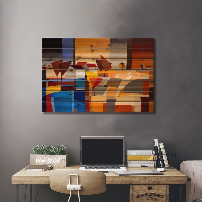 Hamlet II Print On Wood by Hans Paus - Multi-Color