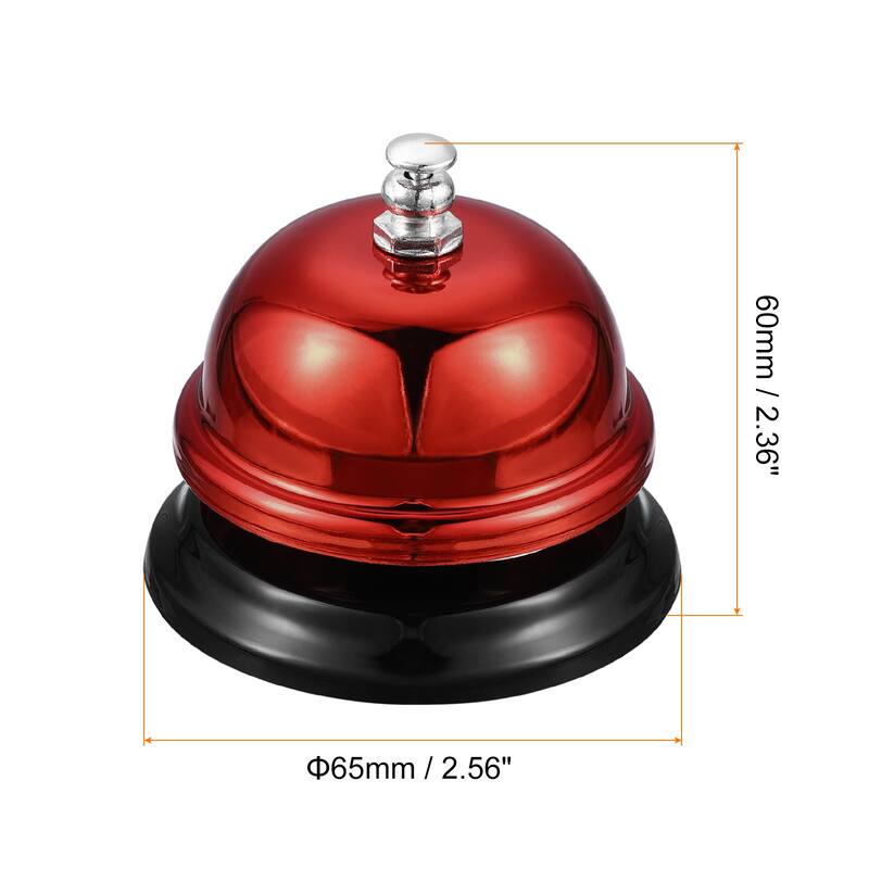 Desk Bell, Dinner Bell for Restaurants, Service - 65mm(2.56") - Red