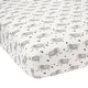 preview thumbnail 1 of 1, Lambs & Ivy Signature Gray Elephant Breathable Organic Cotton Fitted Crib Sheet