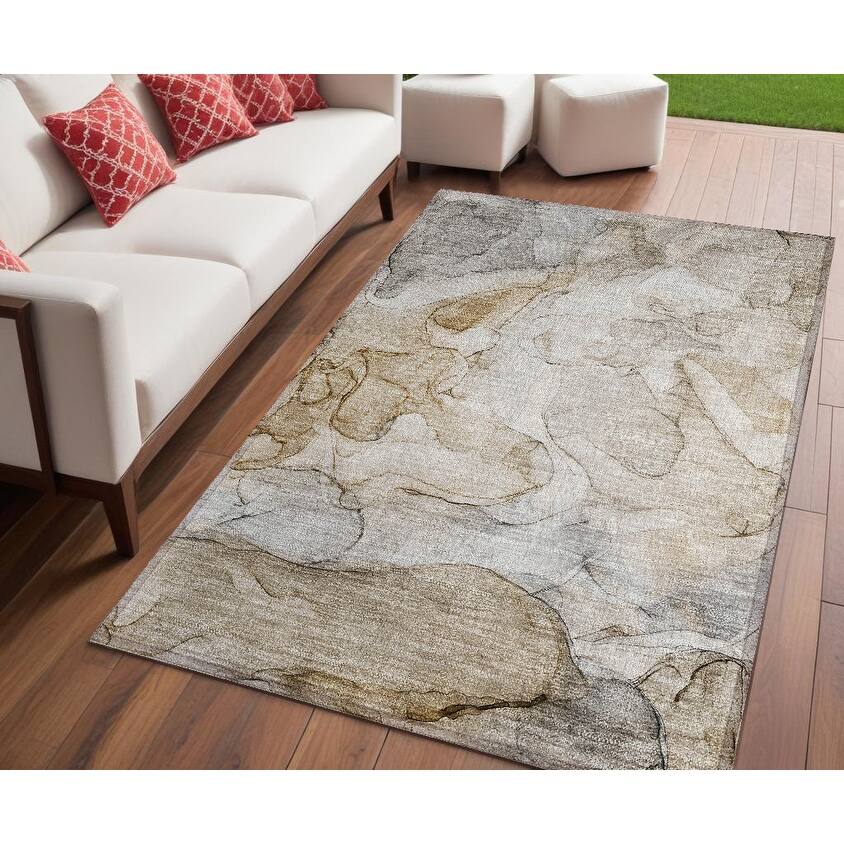 Elfi Artistic Abstract Weather Resistant Versatile Elegance Outdoor Rug