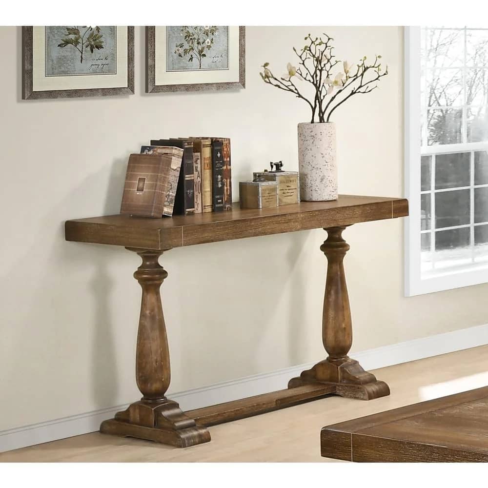 50" Transitional Wooden Console Table for Entryway and Living Room