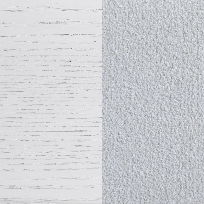 Marielle Upholstered Panel Bed Distressed White
