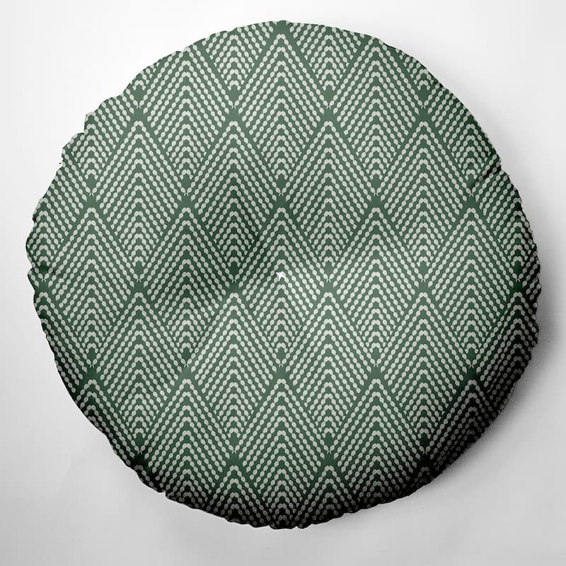Lifeflor Design Tufted Floor Pillow - 30" Diameter - Green