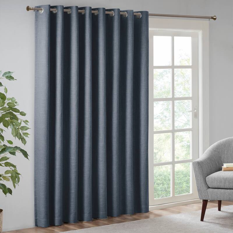 SunSmart Arlie Printed Heathered Extra Wide Blackout Window Patio Panel - 100x84"