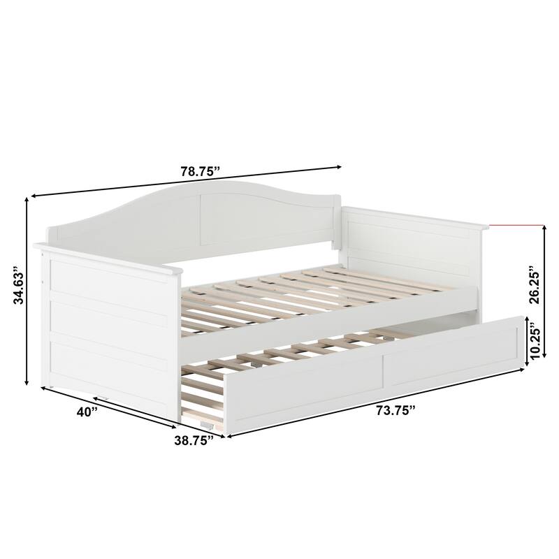 AFI Acadia Twin Size Daybed with Twin Trundle