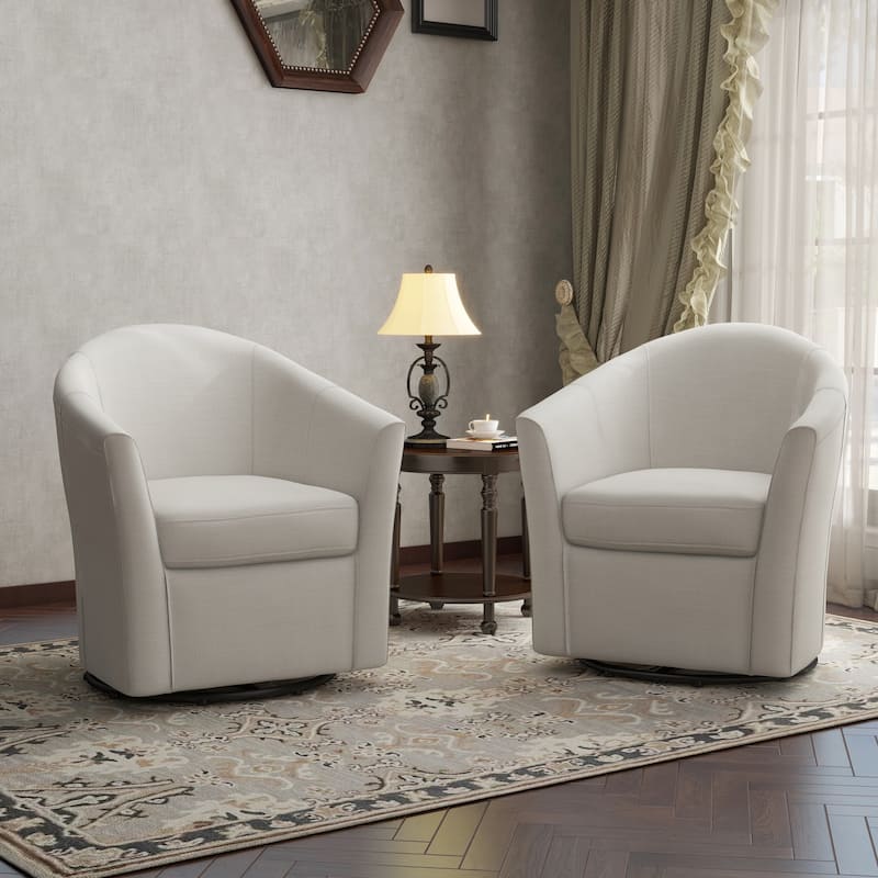 Swivel Accent Chair with Metal Base - 30.7"W x 29.9"H x 27.5"D