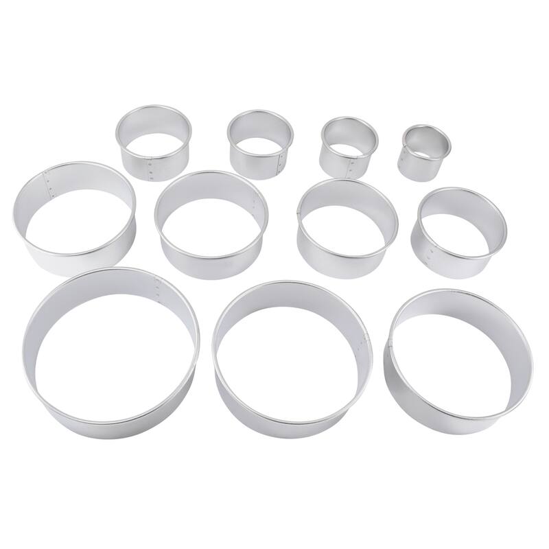 Plain Pastry Cutters 11 Piece Set Silver On Sale Bed Bath & Beyond 40117787