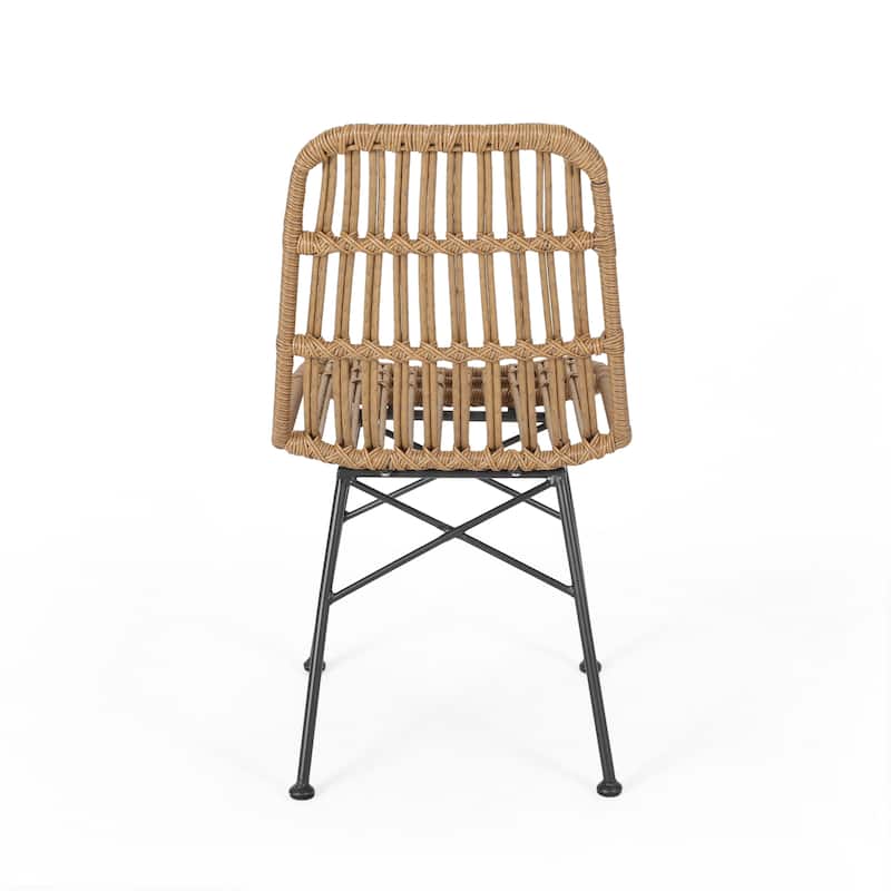 Sawtelle Outdoor 6-Seater Wicker Dining Set by Christopher Knight Home