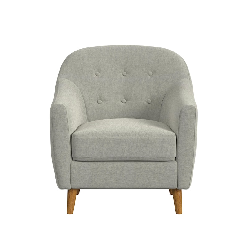 HomePop Button Tufted Accent Chair - Gray Woven