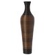 39-Inch Tall Standing Designer Floor Vase - Durable Artificial Rattan - Elegant Two-Tone Dark Brown Finish - Ideal Decor Accent for Living Room, Bedroom, Entryway - Stylish Home Decor Statement Piece