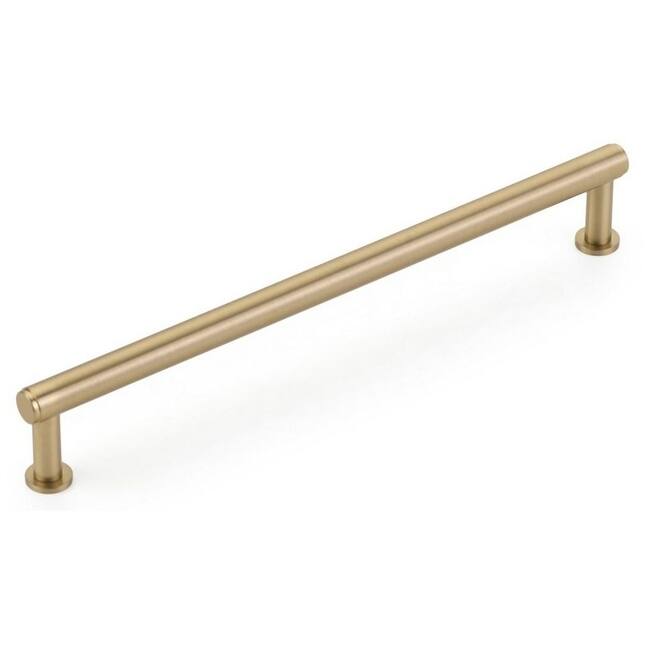 Schaub and Company Pub House 8" Center to Center Smooth Bar Solid - Signature Satin Brass