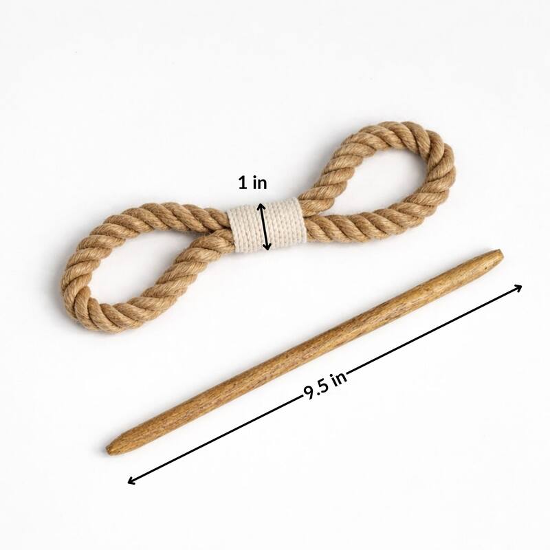 Twisted Curtain Tiebacks with Wooden Stick 9.5 in