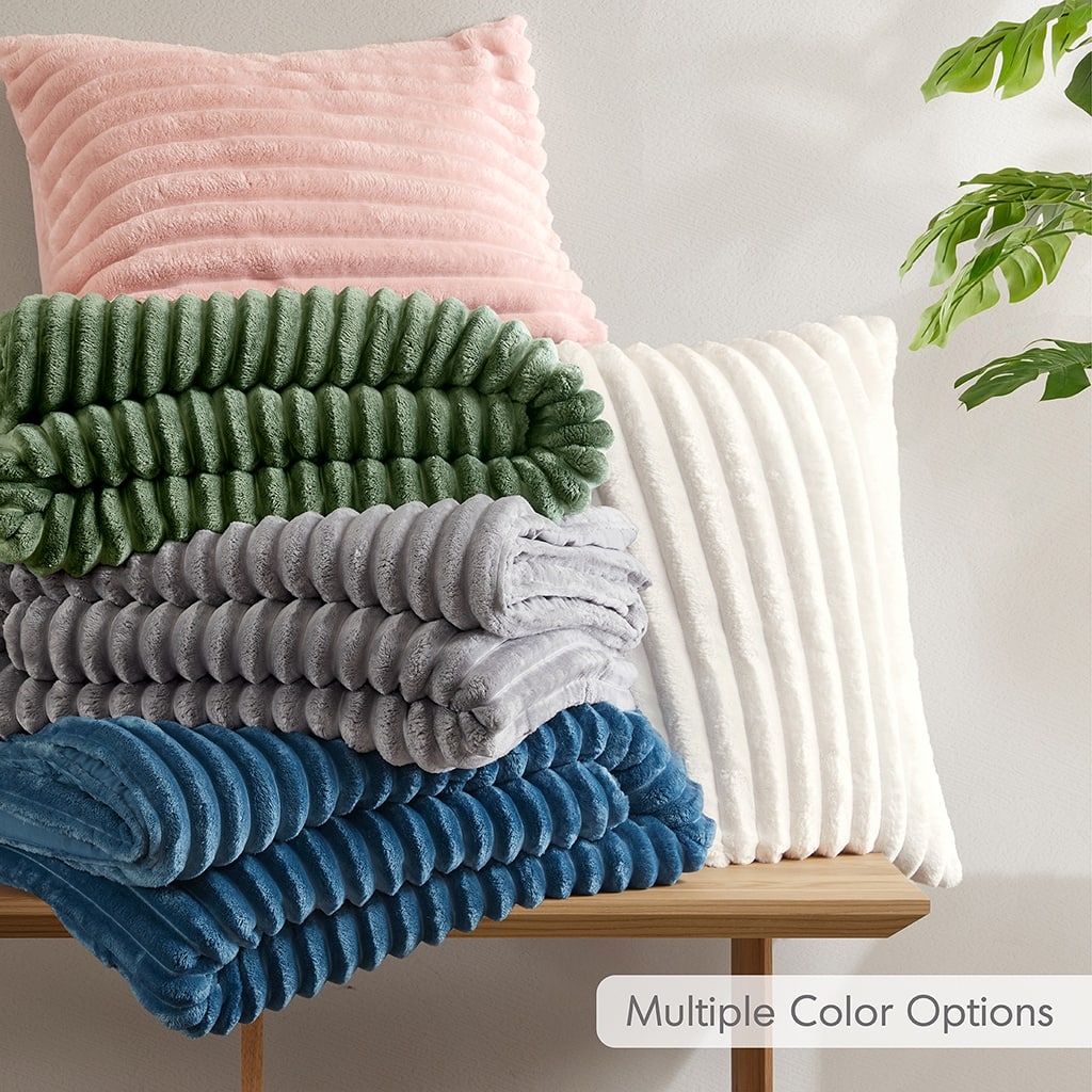 Chelsea Square Avril Fluffy Ribbed Plush Comforter Set