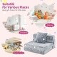 preview thumbnail 17 of 15, Flannel Kids Sofa Bed with Glow Patterns and Foldable Lounger Design - Mattress: 66" × 26" × 4" (L × W × H)