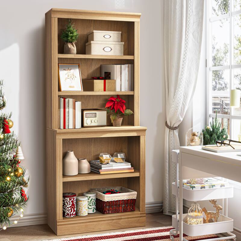 Halston 72.5" Tall Modular Bookcases Bookshelves 5-Tier Display Shelves Organizer and Storage