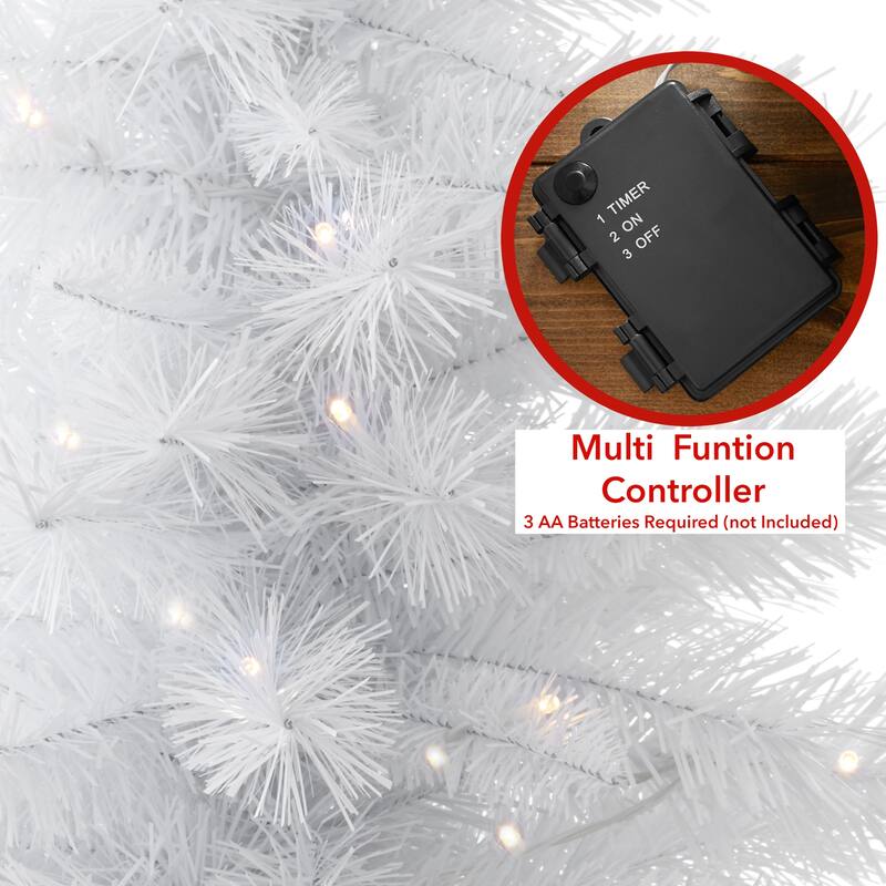 2ft PreLit Artificial Mini Tabletop Christmas Tree with Cloth Base