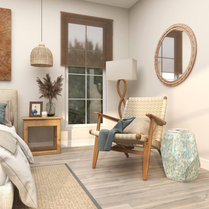 Mother of Pearl Shell Handmade Accent Table - Cream or Multi Colored