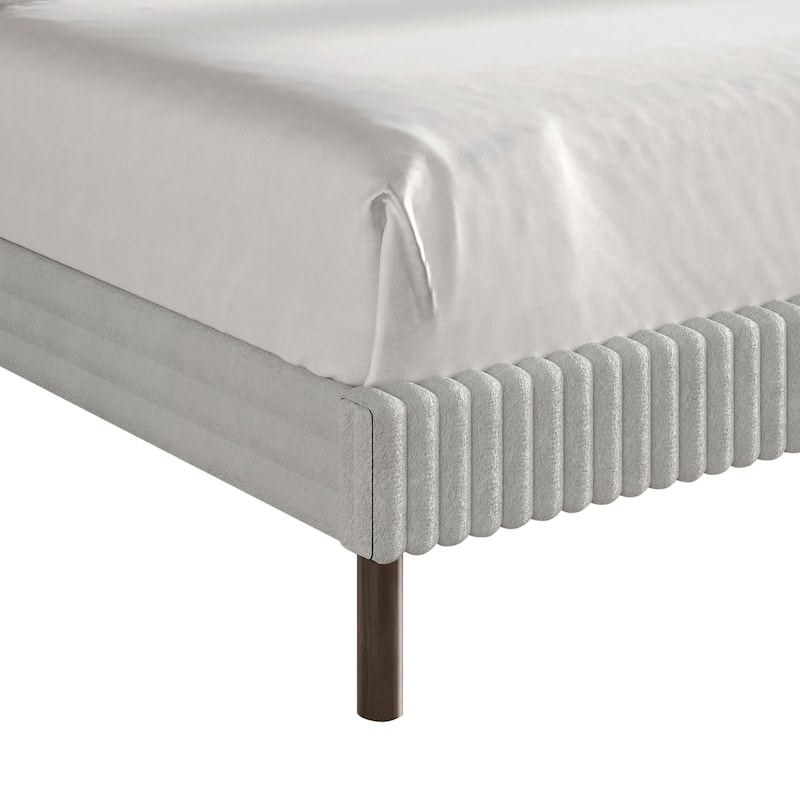 CraftPorch Sophistique Wingback Velvet Upholstered Bed