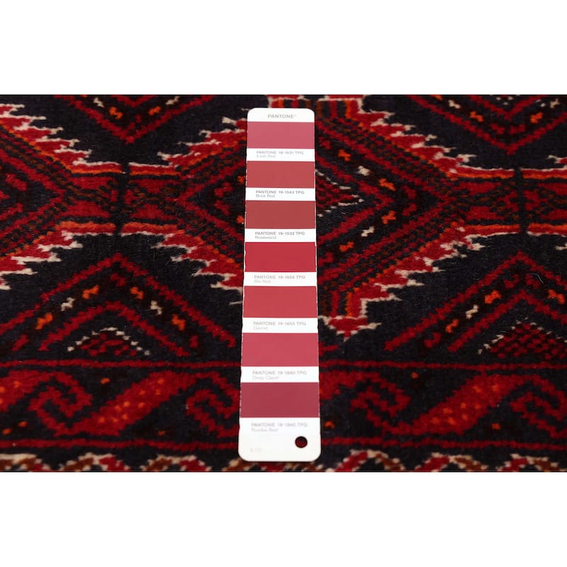 ECARPETGALLERY Hand-knotted Teimani Red Wool Rug - 2'11 x 5'9