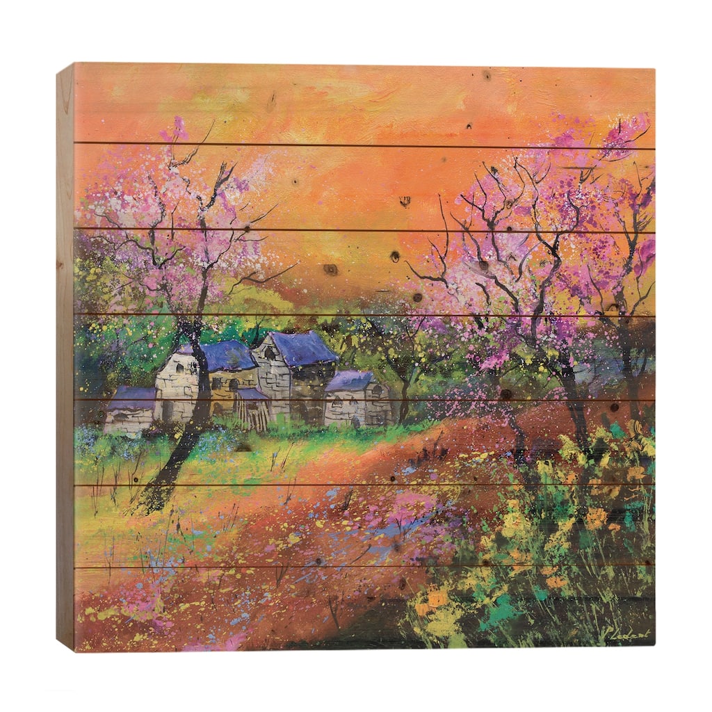 Spring Print On Wood by Pol Ledent - Multi-Color