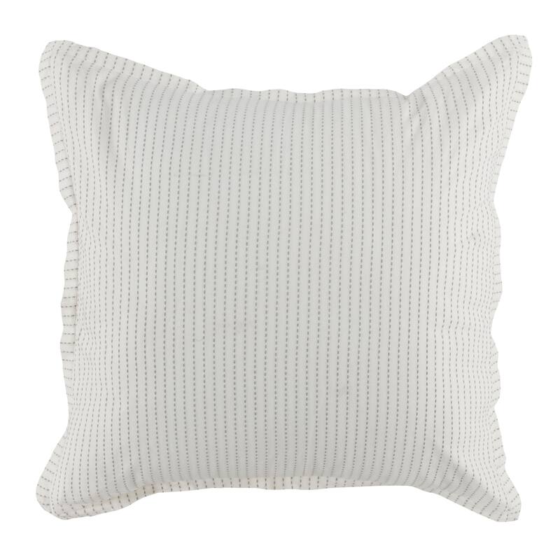 Villa by Classic Home Karina 100% Cotton White Sham - Euro Square - Ivory
