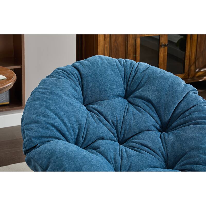 Oversized Swivel Accent Chair, 360-Degree Swivel Barrel Chair, Papasan Chair for Living Room and Bedroom Comfort