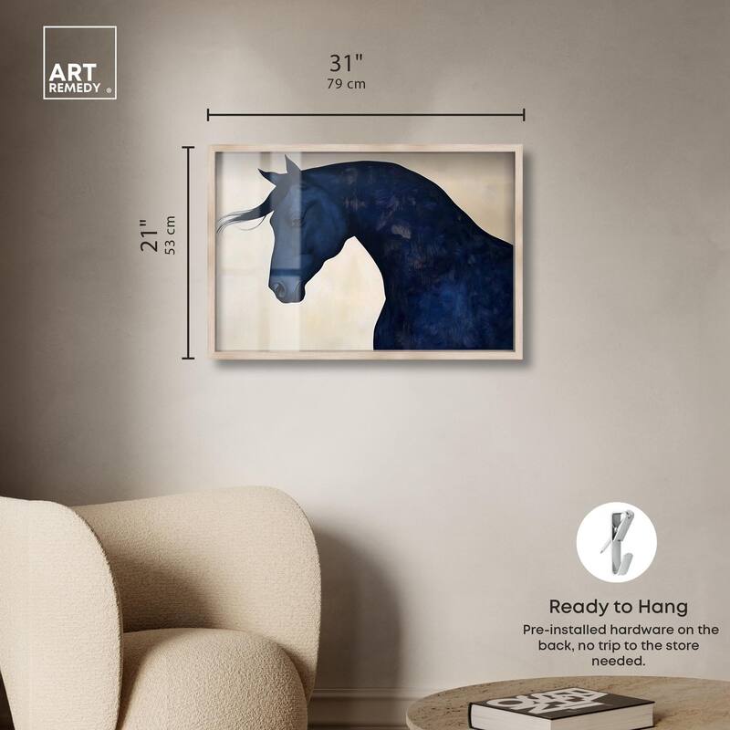 Blue Horse I Shadowbox by Art Remedy