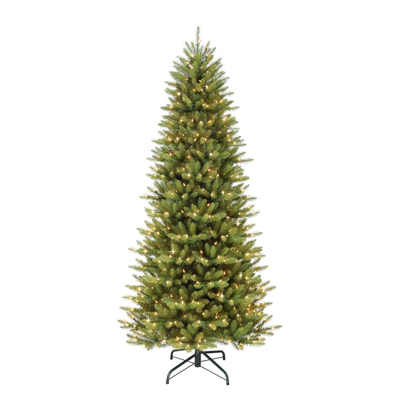 Puleo International 10 ft. Pre-Lit Slim Fraser Fir Artificial Tree
