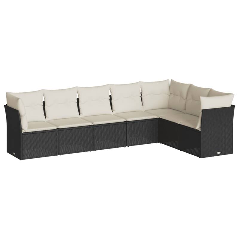 vidaXL Garden Sofa Set Black