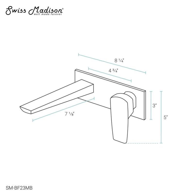 Monaco Single-Handle Wall-Mount Bathroom Faucet