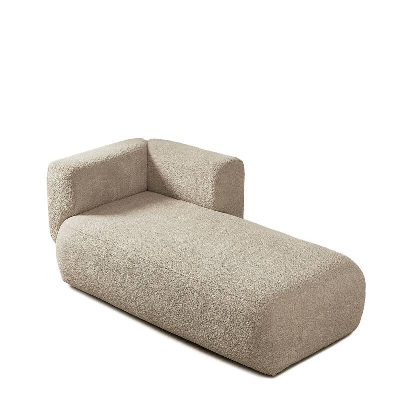 Modern Upholstered Chaise Lounge Chair, Indoor Relaxation Sofa for Living Room or Bedroom
