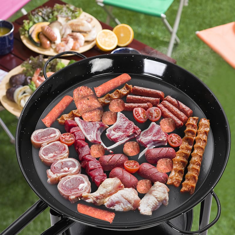 1 Set Of 18 Inches Low-carbon Steel Seafood Frying Oven