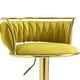 preview thumbnail 75 of 155, Velvet Upholstered Adjustable Bar Stool Swivel Counter Chair Set of 2