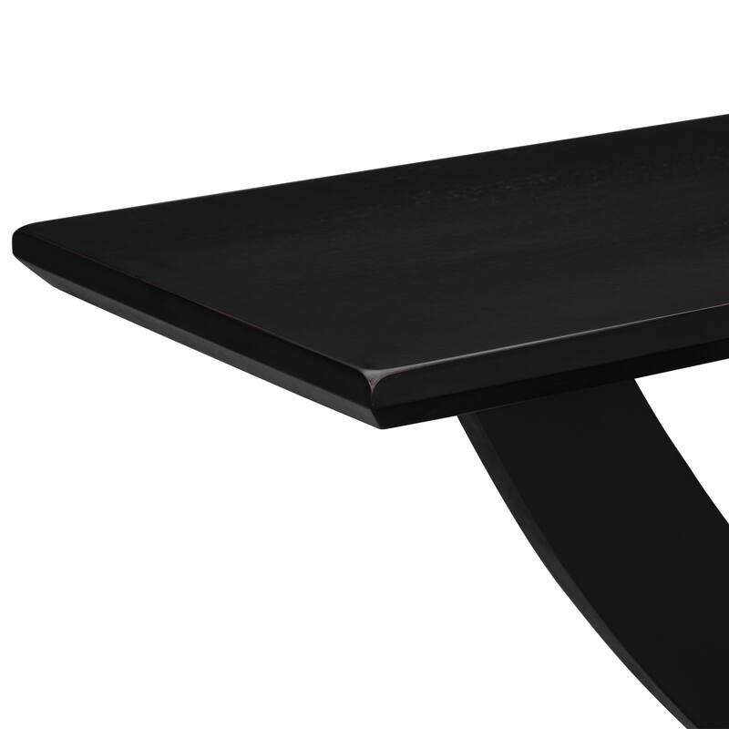 57" Modern Rectangle Console Table with Unique Cross-leg Design for Entryway and Living Room