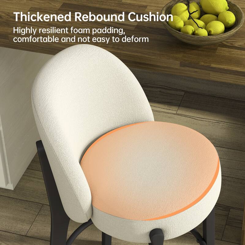 set of 4 Upholstered Counter Height Bar Stools