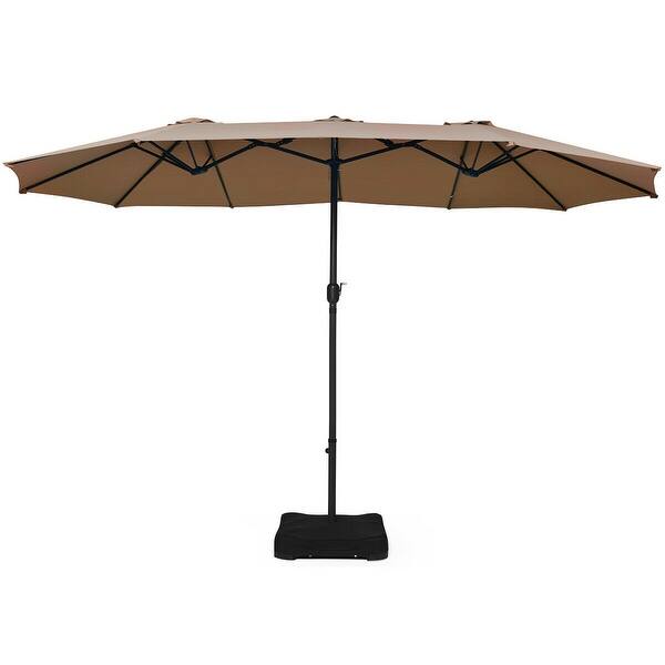 Shop Black Friday Deals On 15 Ft Patio Umbrella Outdoor Umbrella With Crank Base Overstock 30732408