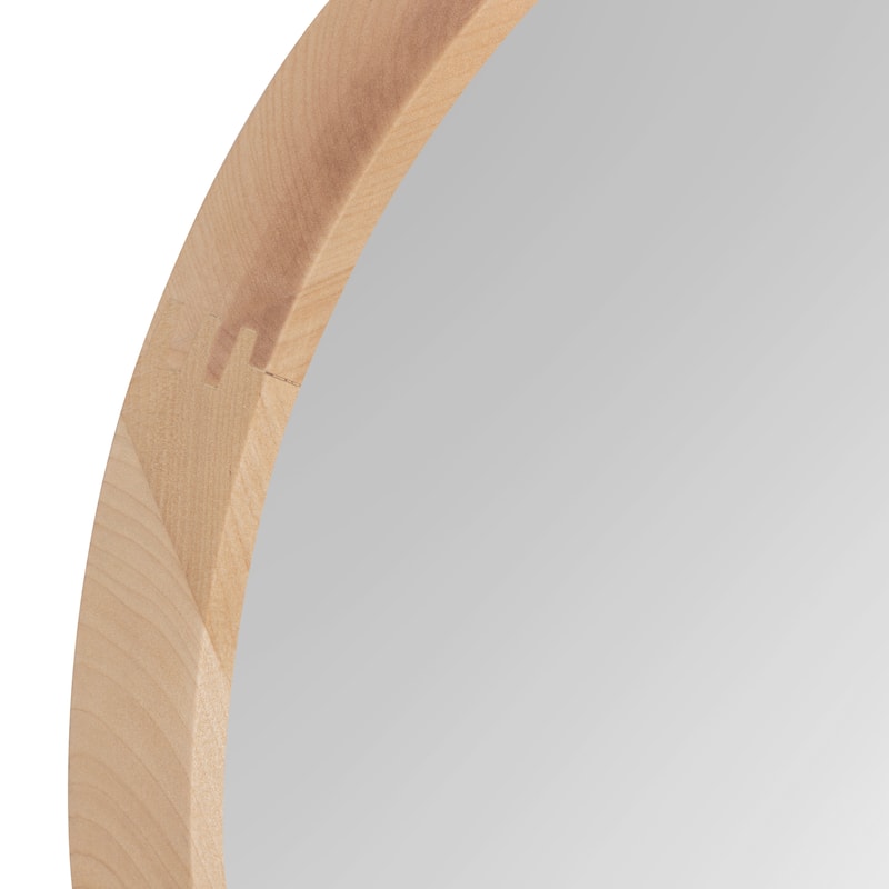 Kate and Laurel Uldrich Wood Framed Mirror - 24" Diameter