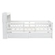 preview thumbnail 11 of 25, Multifunctional Platform Bed with LED Light and Storage Headboard, Twin Size Wooden Bed Frame with 2 Drawers and Guardrail