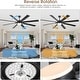 preview thumbnail 13 of 11, Kviflon 72 Inches 8 Blades Ceiling Fan with Light for indoor or Outdoor Patio Garage Large Living Room - 72 Inches