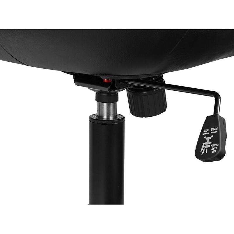 Javlergo Black Armless Office Chair with PU Leather Task Chair with Adjustable Height and Tilt Tension for Home Office Study