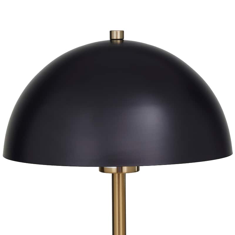Metal Umbrella Style Table Lamp with Marble Base - 10"W x 10"L x 28"H