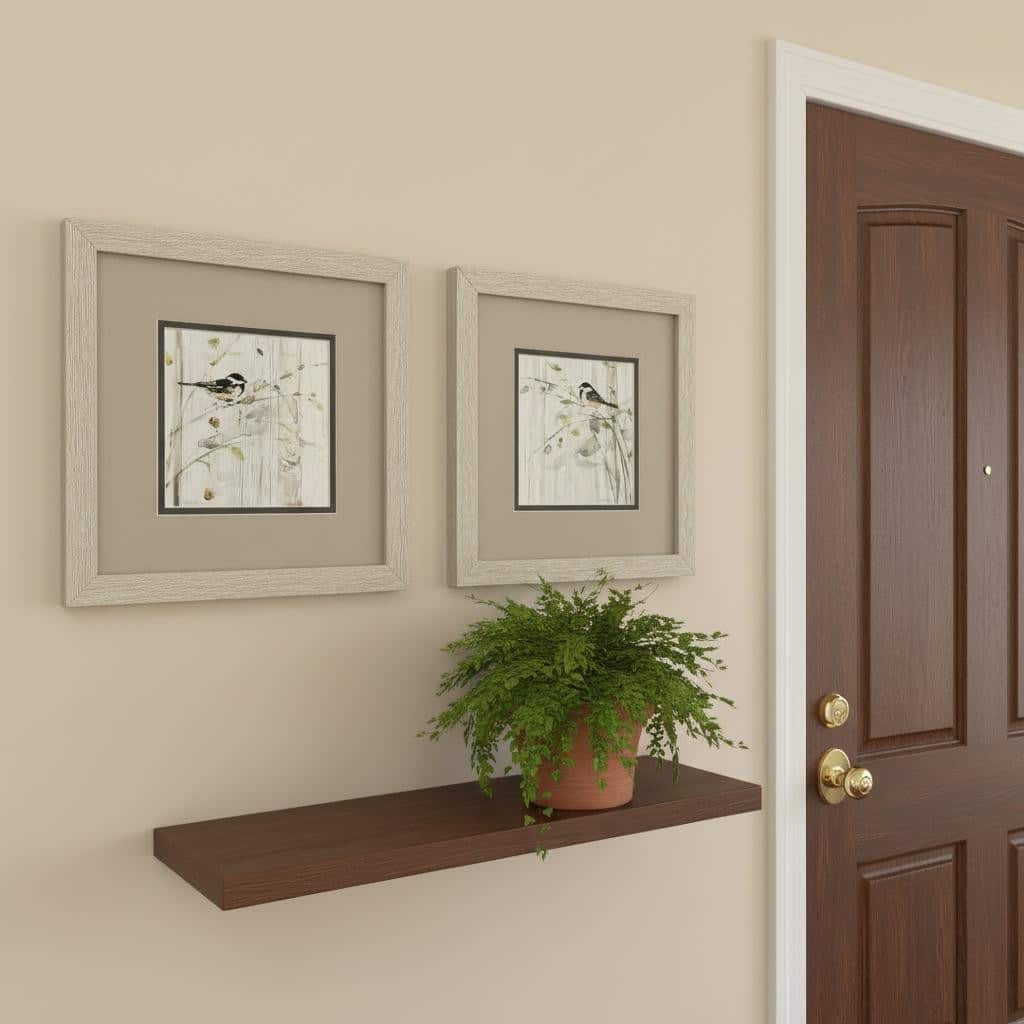 HomeRoots Set Of Two Heavenly Spring Distressed White Framed Wall Art