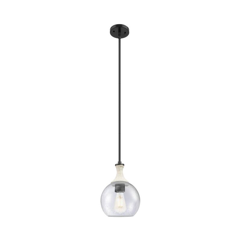 Innovations Lighting 415-1SR-12-8 Astor Pendant Astor 8" Wide Mini - Matte Black / Seedy