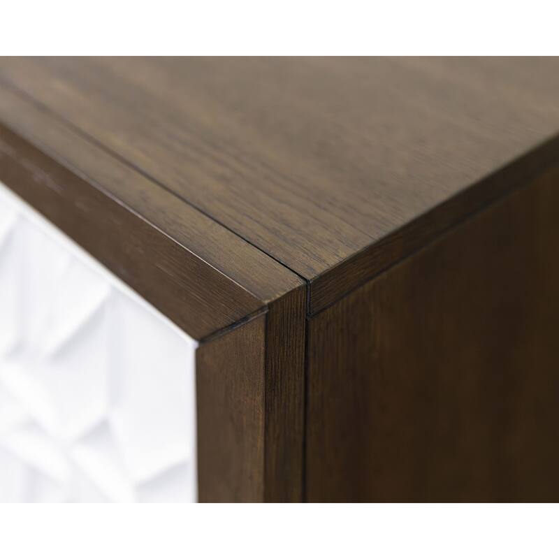 Modern Wood 65" Fireplace Console with with doors, TV Stand, Entertainment Storage, Fully Assembled, Brown