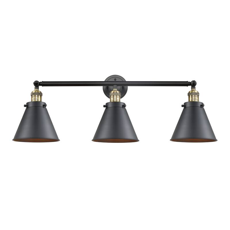 Innovations Lighting Appalachian 3 Light 32" Wide Bathroom Vanity - Black Antique Brass / Matte Black