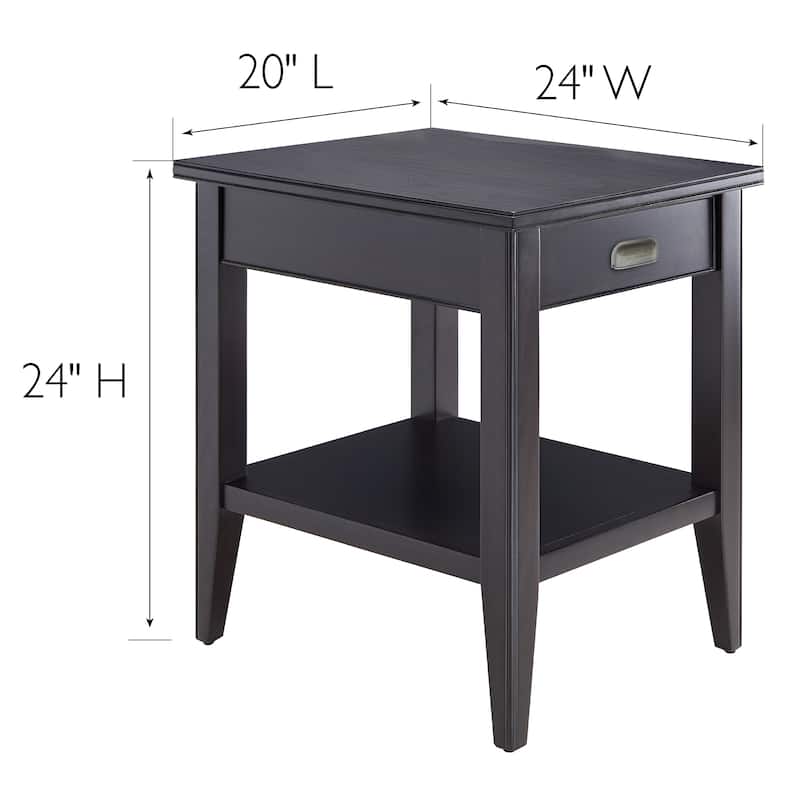 Leick Home Laurent Recliner Wedge Table with Shelf
