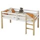 preview thumbnail 5 of 9, Solid Wooden, Rubber Wooden Twin Loft Bed with Ladder, Bed Platform of Strengthened Slats,Natural-white