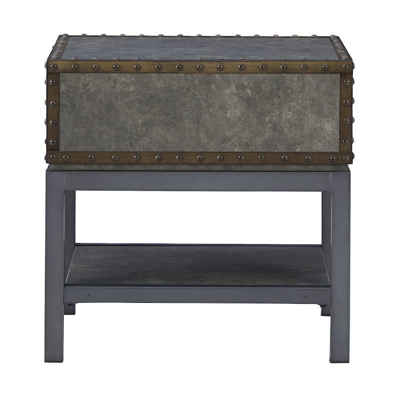 Ashley Furniture Derrylin Brown Rectangular End Table - 22"W x 25"D x 24"H
