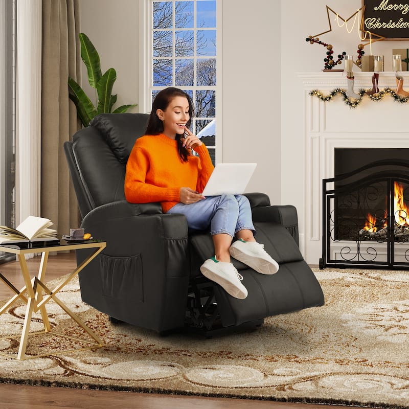 Modern PU Power Lift Recliner Sofa with Massage Chair