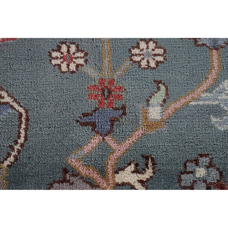 All-Over Floral Oushak Oriental Area Rug Handmade Wool Carpet - 8'10"x 11'11"